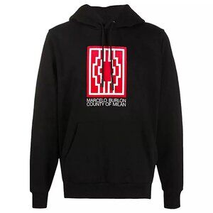 Marcelo Burlon County of Milan Black Hoodie - Men's Size Large